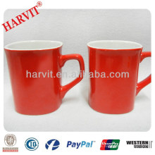 Taza de cerámica de la cuchara del té del café turco En tazas de cerámica de las tazas de la hornada / taza roja Café